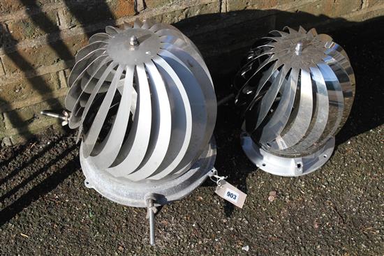 Pair of chimney cowls